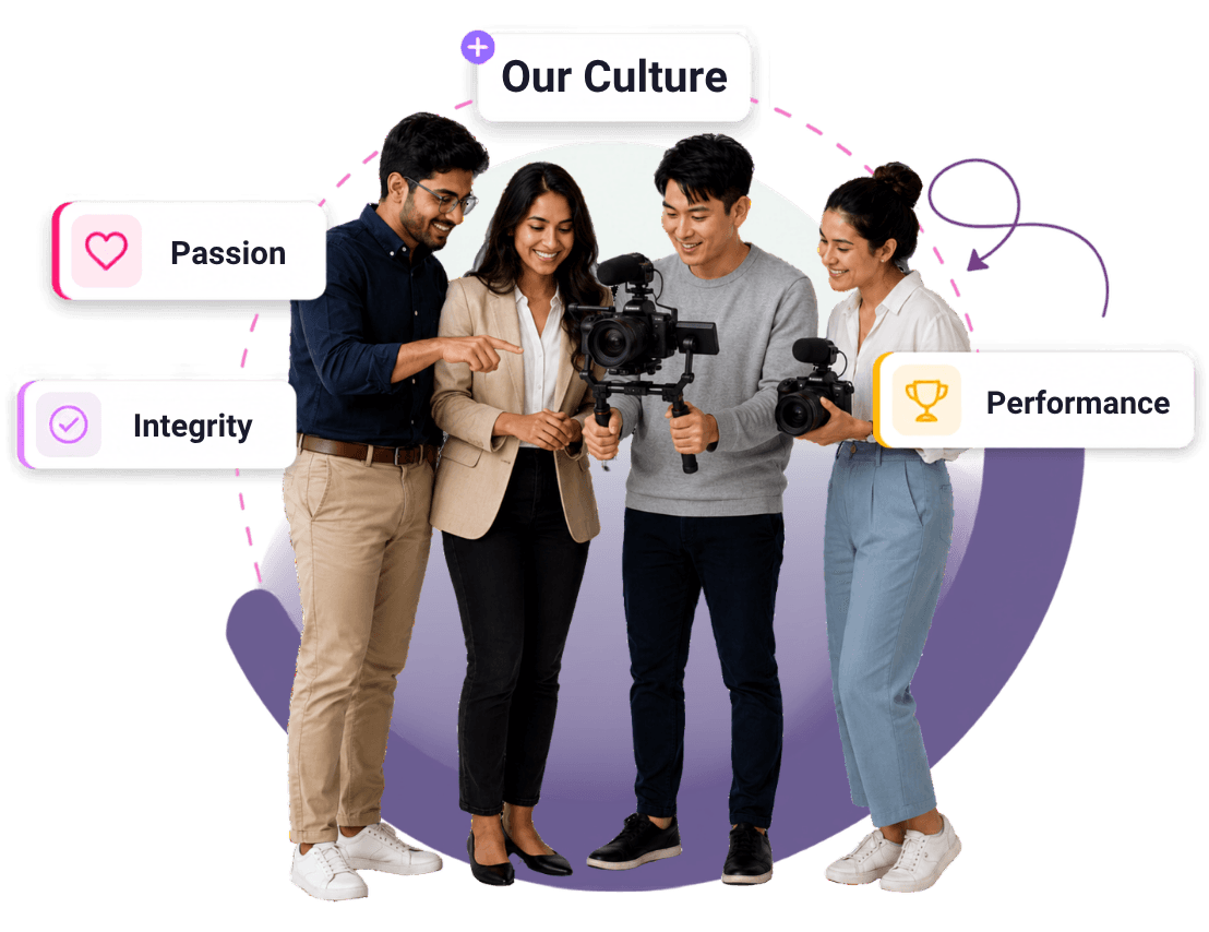 The Caimue crew on set — driven by passion, integrity, and performance